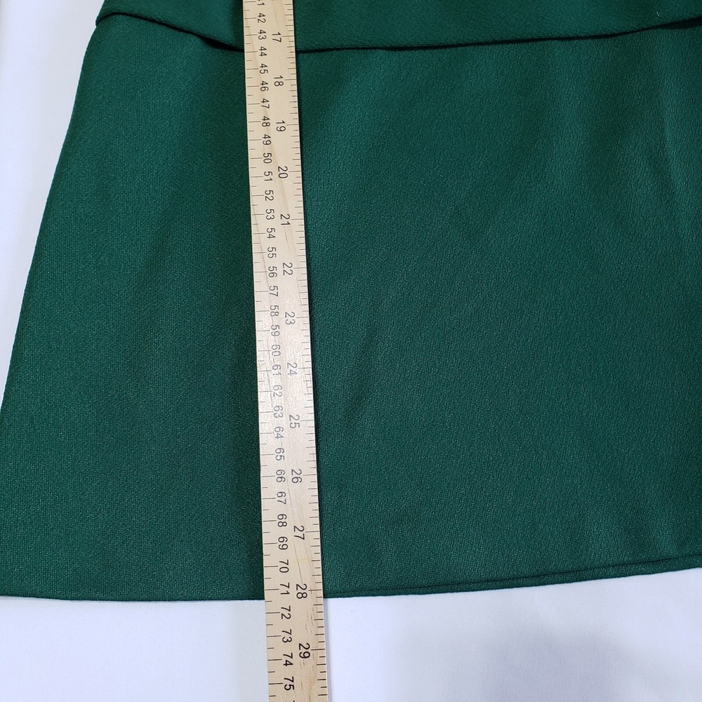 Vtg Sears Roebuck Girls Green Dress Zig Zag Teepee Pattern Drop Waist Sz 10 - Picture 12 of 13